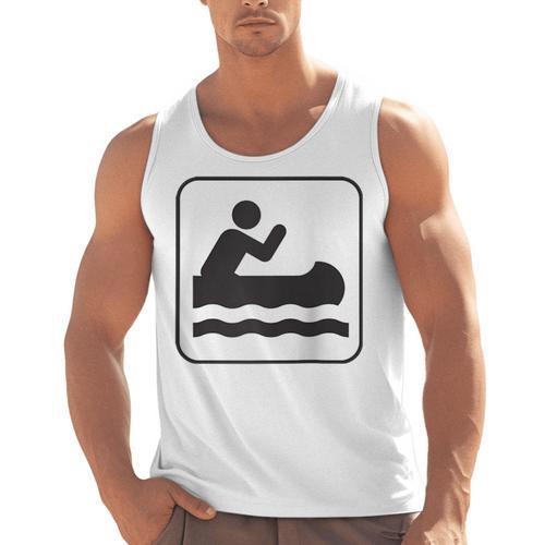 Cool Outdoor Water Sport Canoe Raglan Baseball Tee Men Tank Top - Paddle Life
