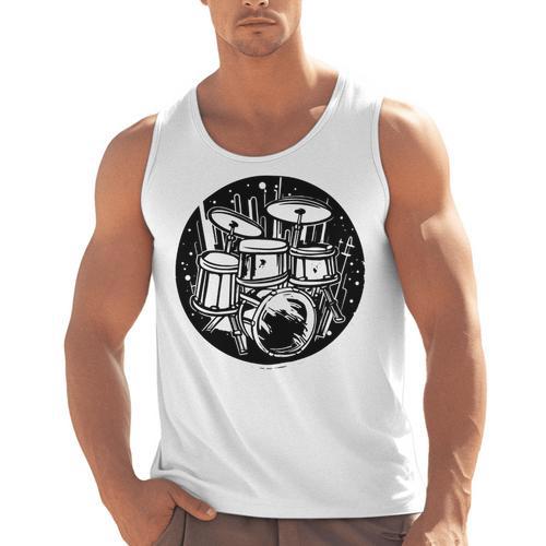 Drum Kit Drums Sweatshirt Men Tank Top - Downbeat Supply