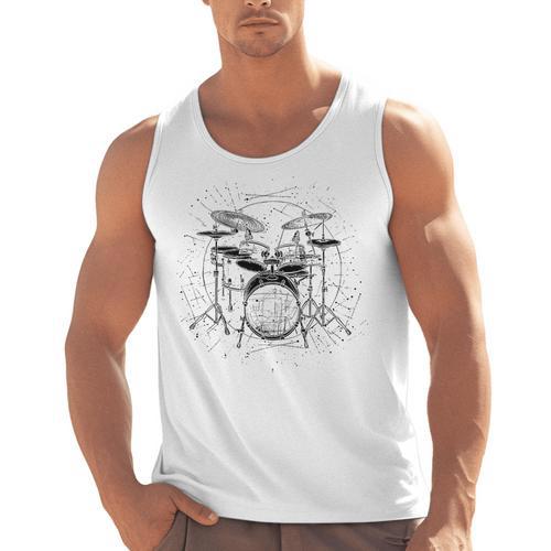 Drum Kit Premium Tri-Blend Men Tank Top - Downbeat Supply