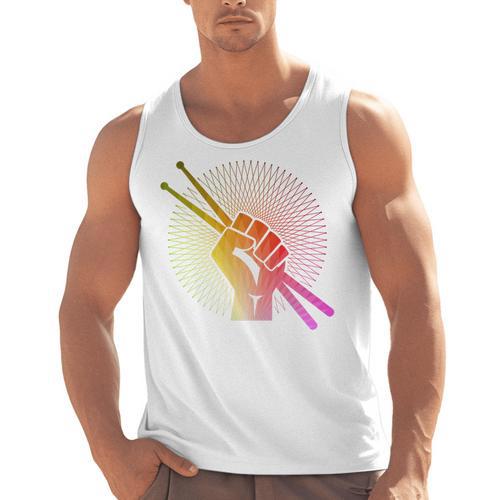 Drummer Drumsticks Fist Drum Kit Sweatshirt Men Tank Top - Downbeat Supply