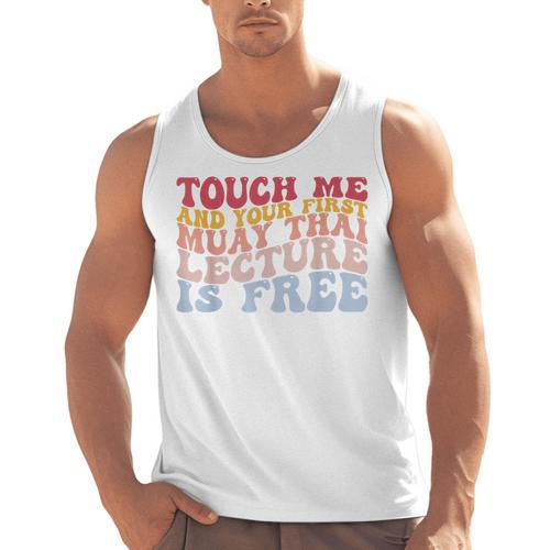 Your First Muay Thai Lecture Is Free Thai Boxing Trainer Men Tank Top - Nak Muay Co.