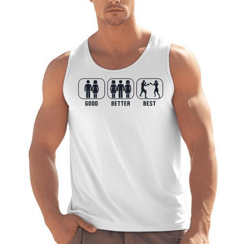 Good Better Best Boxer Kickboxer Fan Muay Thai Boxing Men Tank Top - Nak Muay Co.