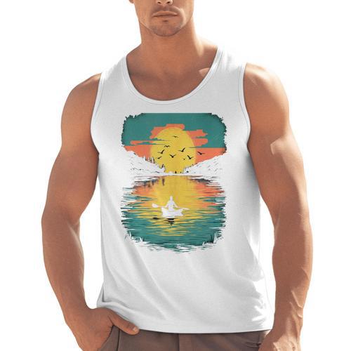 Kayak Kayak Canoe Lake Kayak Canoeing Sleeveless Men Tank Top - Paddle Life