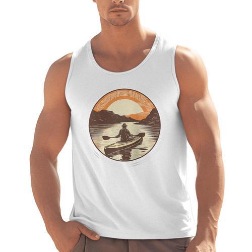 Kayak Kayaker Canoes-Boating Water-Paddle Canadier-Canoe Raglan Baseball Tee Men Tank Top - Paddle Life
