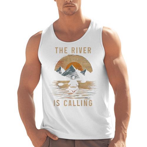 Kayak Kayak Vintage Mountains Canoe Kayak Raglan Baseball Tee Men Tank Top - Paddle Life