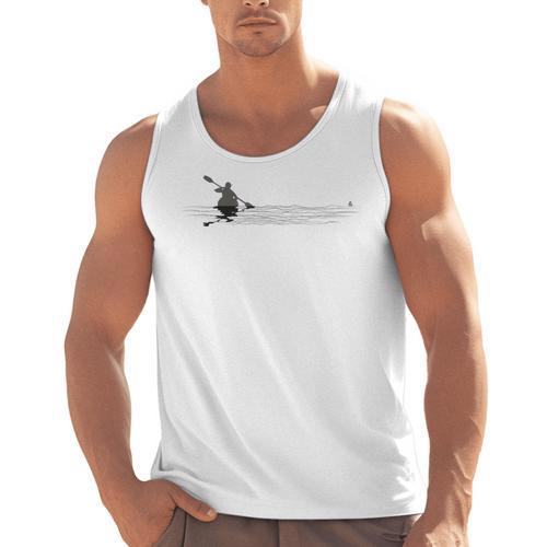 Kayaking Graphic Kayak Figure Kayaker Canoe Paddling Men Tank Top - Paddle Life