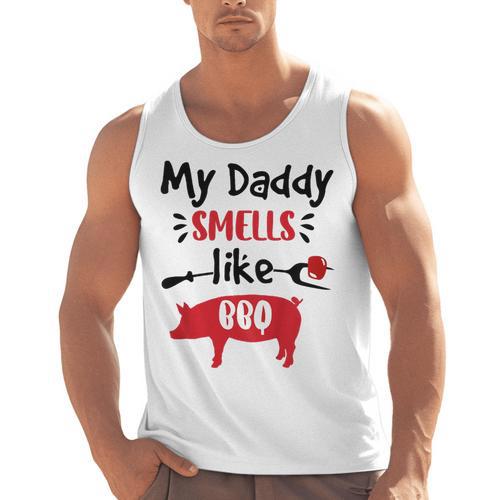 Kids My Daddy Smells Like BBQ Grilling Dad BBQ Dad Master Grill Men Tank Top - BBQ Dad Merch