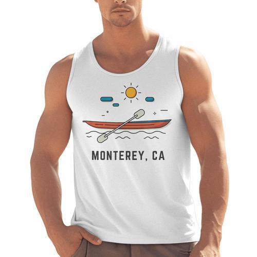 Monterey California Kayak Canoe Paddling Outdoor Men Tank Top - Paddle Life