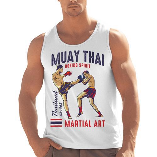 Muay Thai Boxing Spirit Martial Art Men Tank Top - Nak Muay Co.