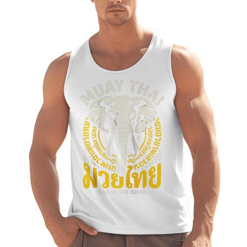 Muay Thai Thailand Fighter Martial Arts Son Of The Ishan Tee Raglan Baseball Tee Men Tank Top - Nak Muay Co.