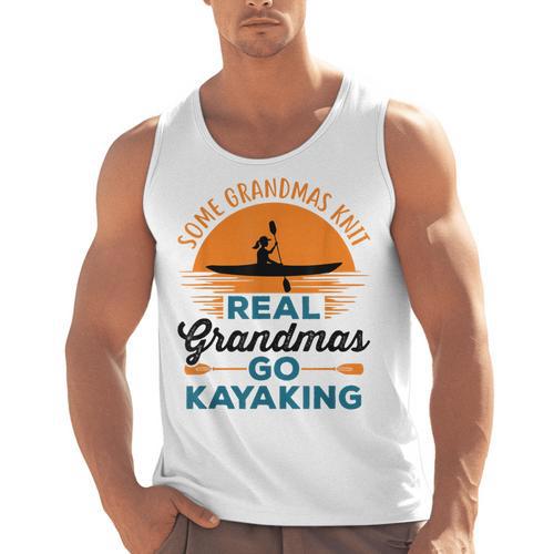Real Grandmas Go Kayaking Yak Kayak Women Canoe Kayaker Men Tank Top - Paddle Life