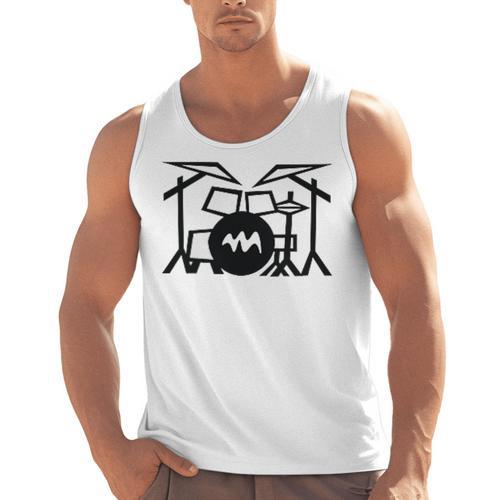 Retro Drum Kit Raglan Baseball Tee Men Tank Top - Downbeat Supply