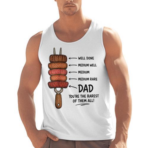 Steak BBQ Dad You'Re The Rarest Of Them All Fathers Day Raglan Baseball Tee Men Tank Top - BBQ Dad Merch