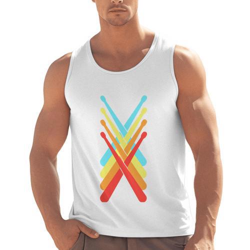 Vintage Drum Kit Percussion Drummer Men Tank Top - Downbeat Supply