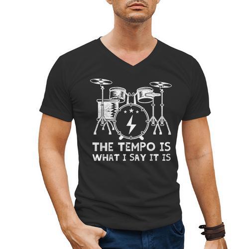 Best Drum For Men Women Drummer Drum Kit Drumming Men's V-Neck T-Shirt - Downbeat Supply