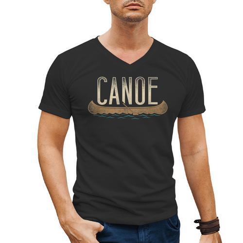 Canoe Canoeing Vintage Canoe Men's V-Neck T-Shirt - Paddle Life
