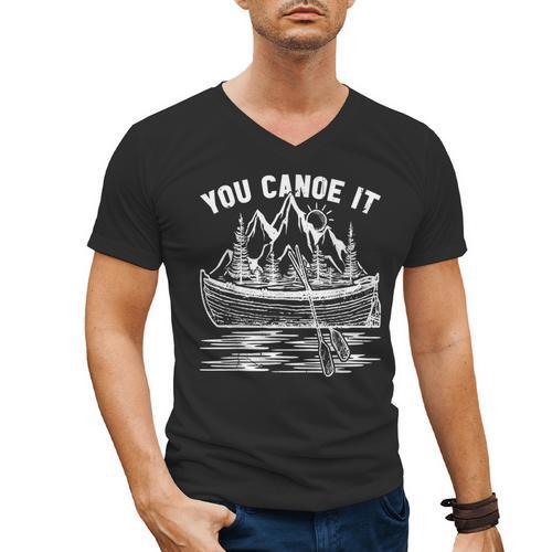 Canoeing Canoe Men's V-Neck T-Shirt - Paddle Life