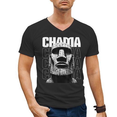 Chama MMA Mixed Martial Arts Fan Muay Thai Kickboxing Men's V-Neck T-Shirt - Nak Muay Co.