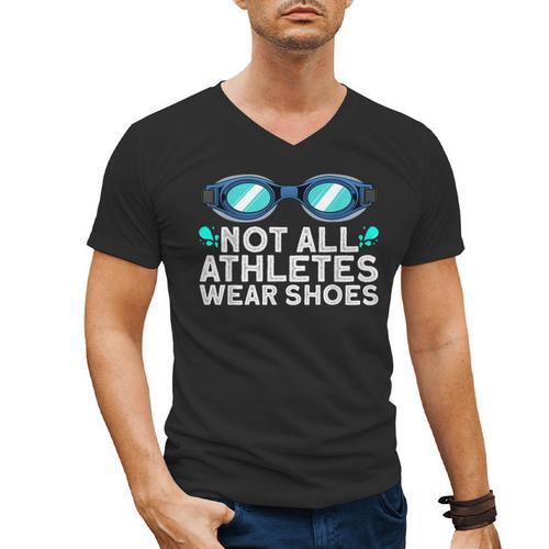 Cool Swimming For Men Women Swimmer Swim Instructor Goggles Men's V-Neck T-Shirt - SwimGear Co