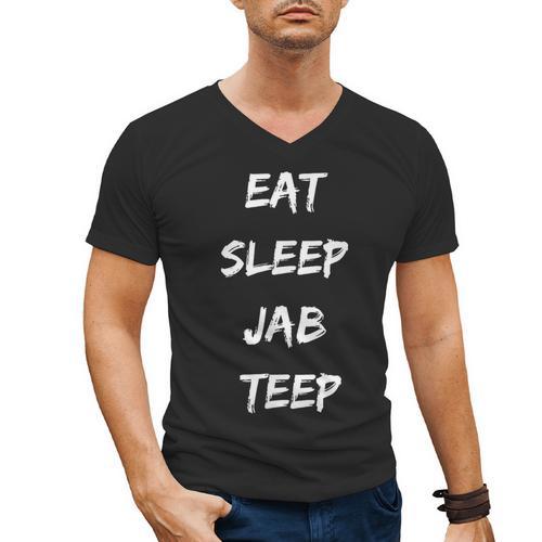 Eat Sleep Jab Teep Rep Muay Thai Men's V-Neck T-Shirt - Nak Muay Co.