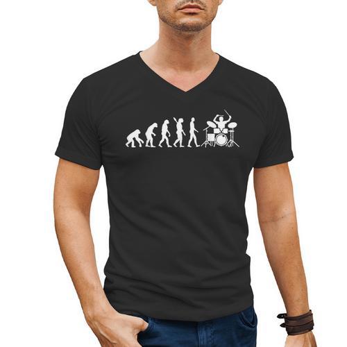 Evolution Drum Kit Men's V-Neck T-Shirt - Downbeat Supply