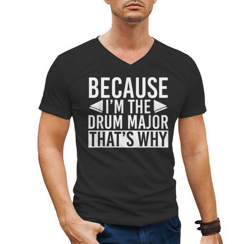 Major Musician Drum Kit Men's V-Neck T-Shirt - Downbeat Supply