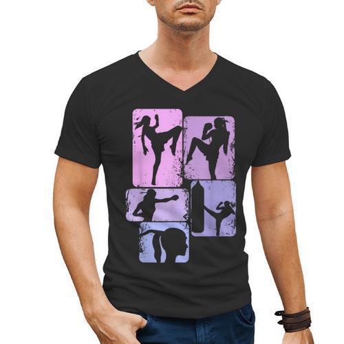 Muay Thai Thai Boxes Girls Kids Women Men's V-Neck T-Shirt - Nak Muay Co.
