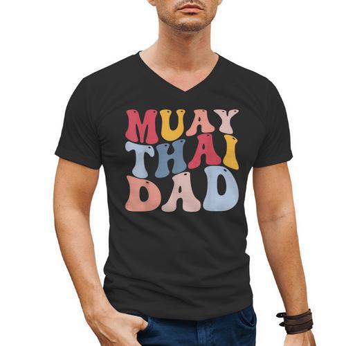 Muay Thai Dad Thai Boxing Dad Men's V-Neck T-Shirt - Nak Muay Co.