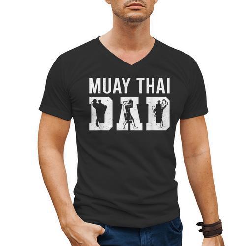 Muay Thai Martial Arts Combat Sport Sayings Men's V-Neck T-Shirt - Nak Muay Co.