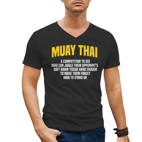 Muay Thai Martial Arts Combat Sports Men's V-Neck T-Shirt - Nak Muay Co.