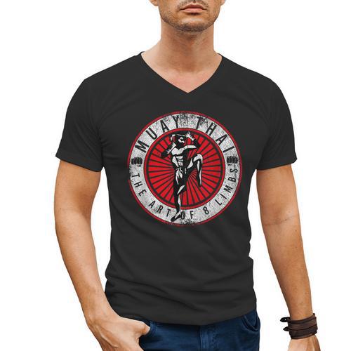 Muay Thai Men's V-Neck T-Shirt - Nak Muay Co.