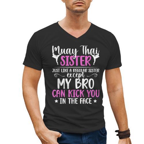 Muay Thai Sister Definition Muay Thai Sis Men's V-Neck T-Shirt - Nak Muay Co.
