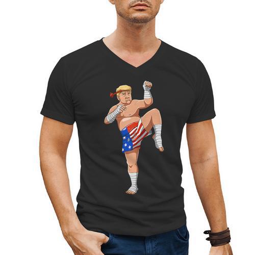 Muay Thai Trump Make Muay Thai Great Again Men's V-Neck T-Shirt - Nak Muay Co.