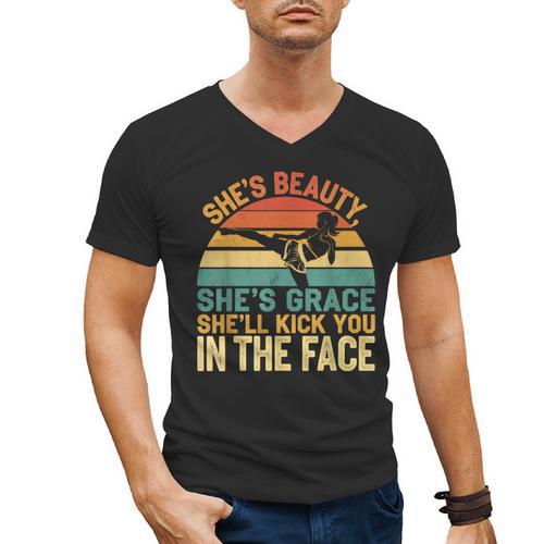Muay Thai For Women Muay Thai Men's V-Neck T-Shirt - Nak Muay Co.