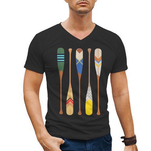 Paddle Canoe Men's V-Neck T-Shirt - Paddle Life