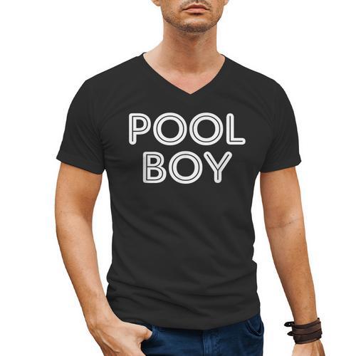 Pool Boy Saying Swim Cool Swimmer Swimming Pool Men's V-Neck T-Shirt - SwimGear Co