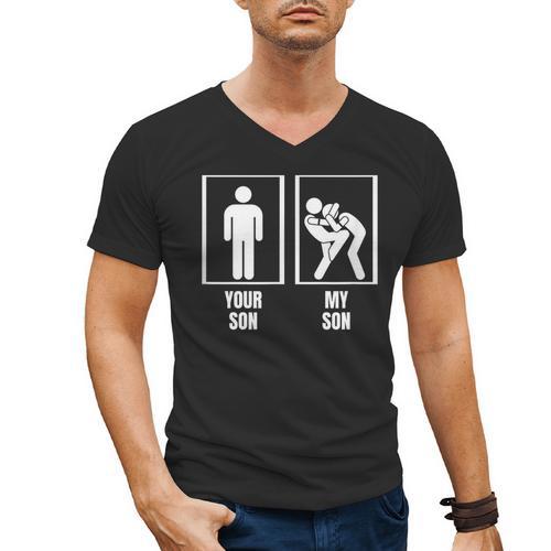 Your Son My Son Dad Father Mom Mother Muay Thai Men's V-Neck T-Shirt - Nak Muay Co.