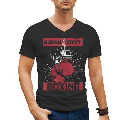 Sorry Can't Boxing Professional Boxer Muay Thai Boxing Men's V-Neck T-Shirt - Nak Muay Co.