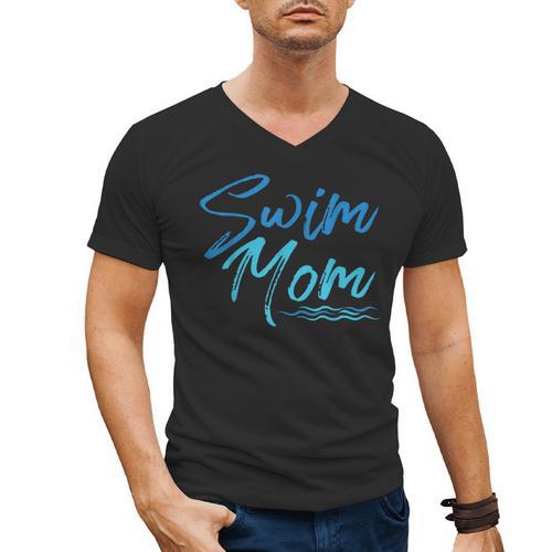 Swim Mom Swimming Cute Men's V-Neck T-Shirt - SwimGear Co