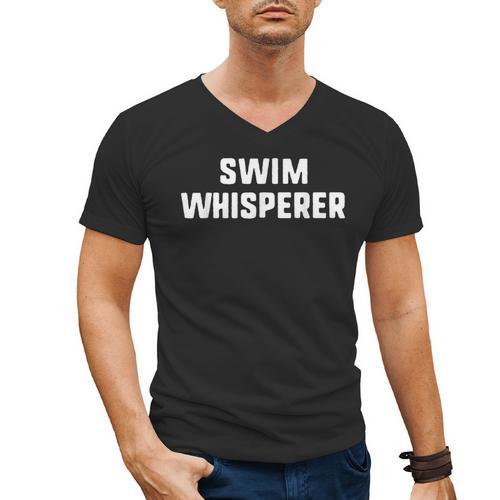 Swim Whisperer Swimming Coach Teacher Instructor Men's V-Neck T-Shirt - SwimGear Co