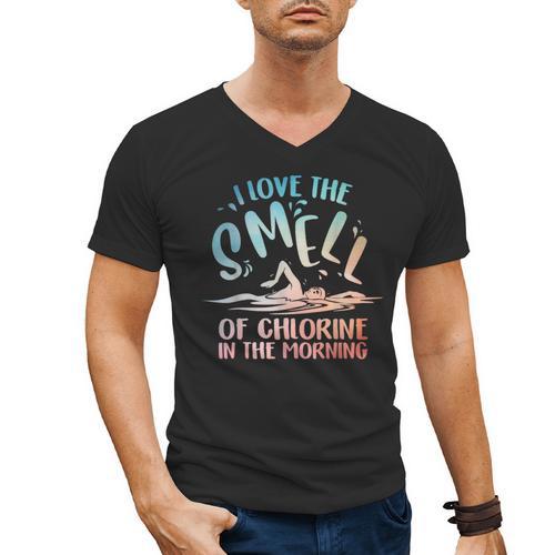 Swimmer Art For Men Women Swim Team Coach Swimming Men's V-Neck T-Shirt - SwimGear Co
