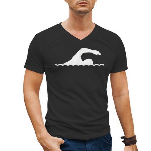 Swimming Float Men's V-Neck T-Shirt - SwimGear Co