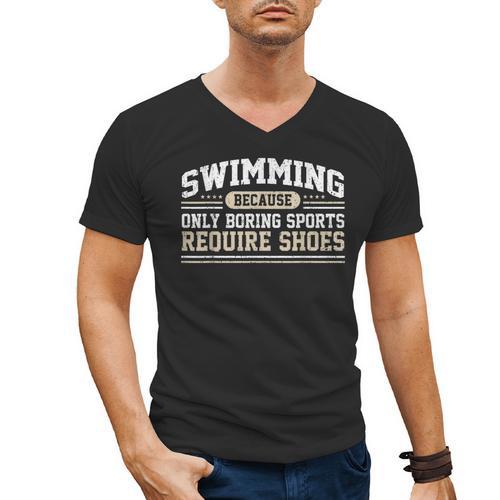 Swimming Saying Swimmer Humor Swim Men's V-Neck T-Shirt - SwimGear Co