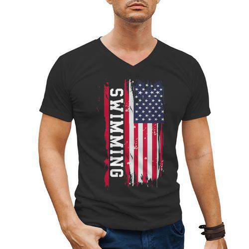 Swimming And Swimmers Men's V-Neck T-Shirt - SwimGear Co