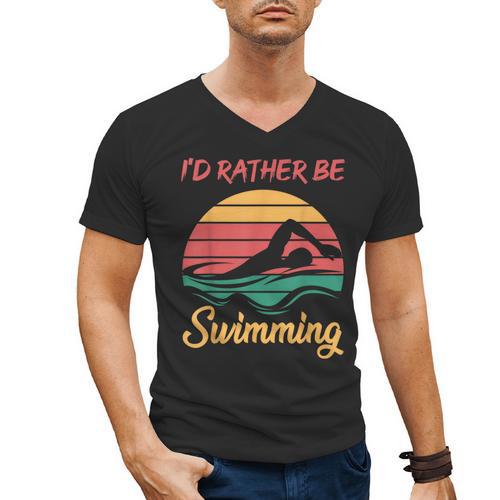 Water Rat Water Sports Hobby Swimming Club Swimming Men's V-Neck T-Shirt - SwimGear Co