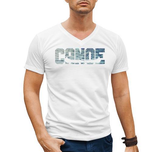 Canoe Canoeing Canoe Raglan Baseball Tee Men's V-Neck T-Shirt - Paddle Life
