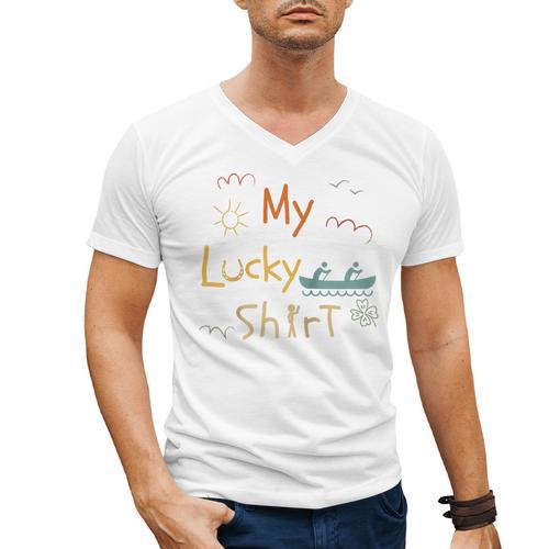Canoes 2 Person Canadian Kayaks Vintage Canoeist Canoes Raglan Baseball Tee Men's V-Neck T-Shirt - Paddle Life