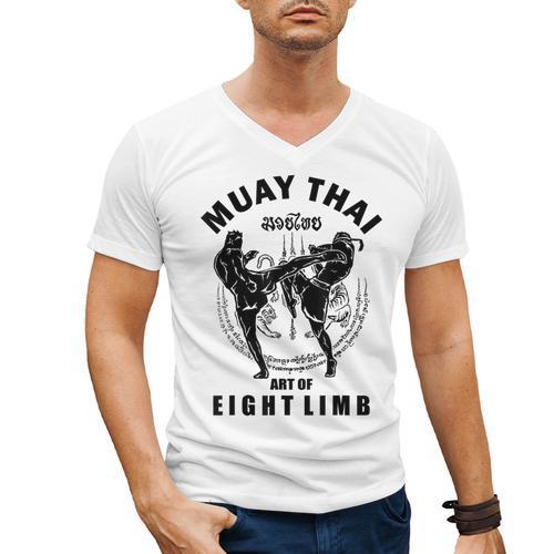 Muay Thai Art Of Eight Limb Men's V-Neck T-Shirt - Nak Muay Co.