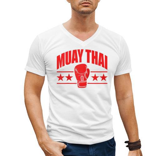Muay Thai For Men Women Kids Mixed Martial Arts Raglan Baseball Tee Men's V-Neck T-Shirt - Nak Muay Co.