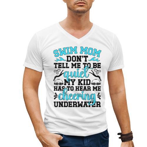 Swim Mom Swimming Mama Of A Swimmer Mom Swim Mother Men's V-Neck T-Shirt - SwimGear Co
